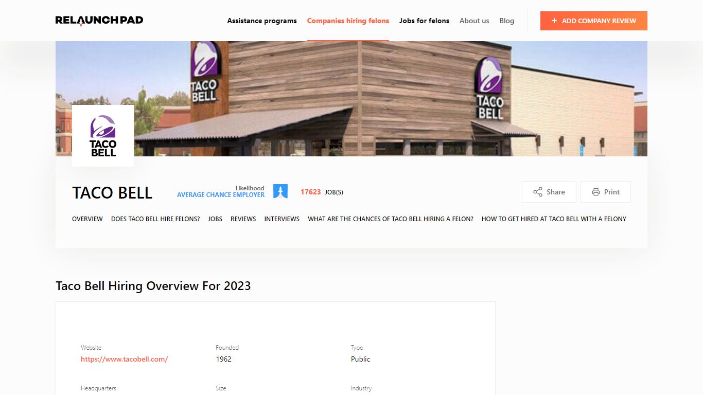 Does Taco Bell Hire Felons in 2023? Here's What We Found Out - Relaunch Pad